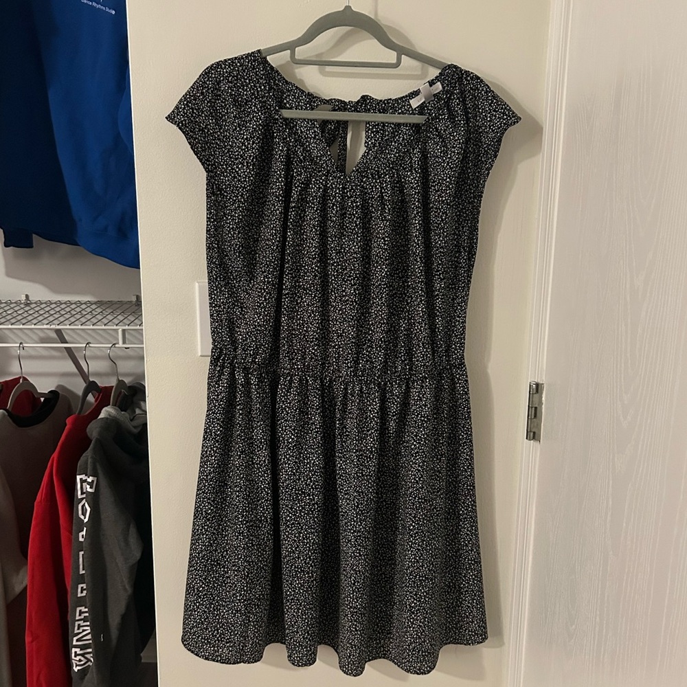Black and White Floral Dress
